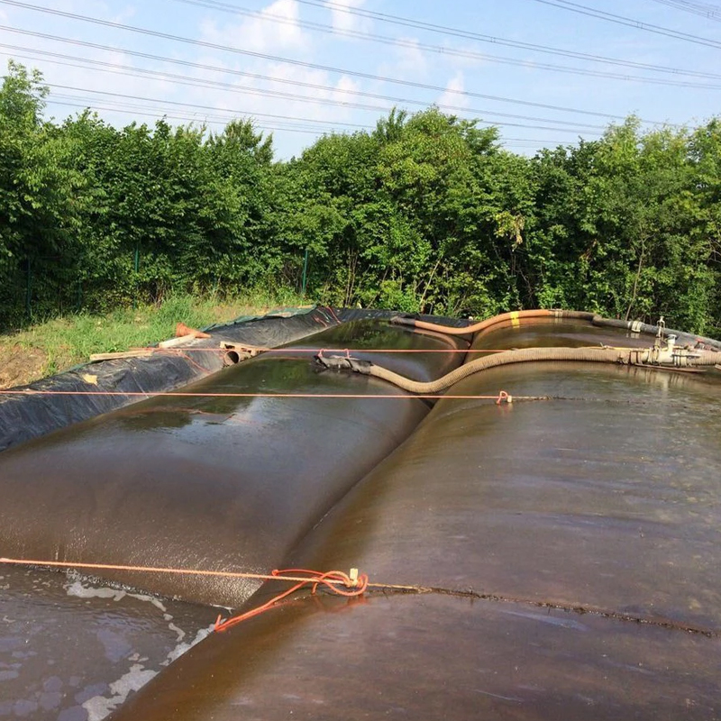 Embankment flow control breakwaters geo bags dewatering