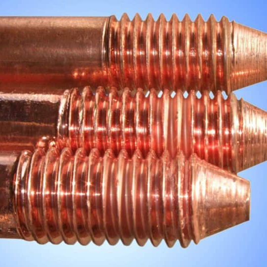 Copper plated earth bar