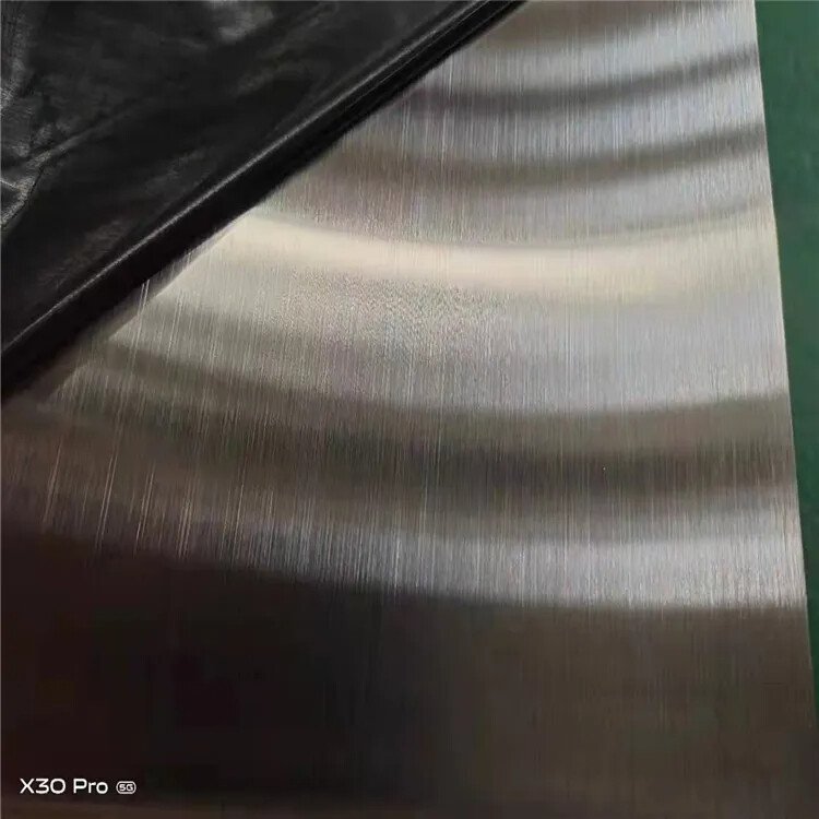 Brushed stainless steel sheet