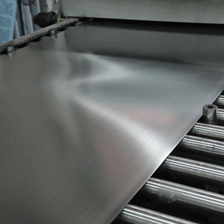 Brushed stainless steel sheet