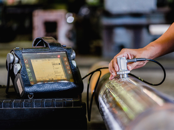 Stainless steel pipe testing