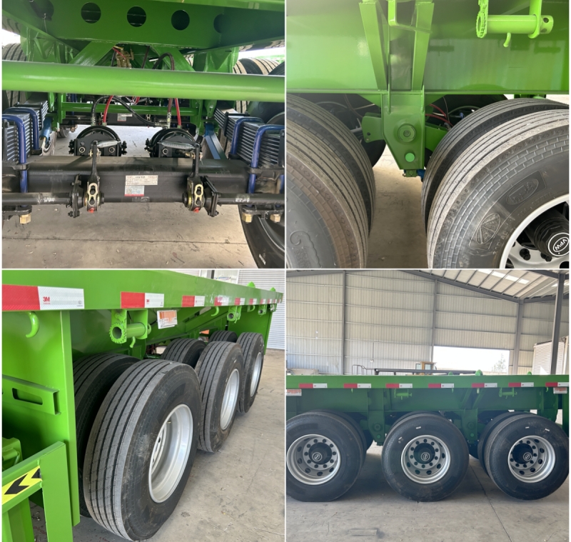 3 axle flatbed trailer (3).jpg 3 Axle 40 Foot Flatbed Semi Trailer