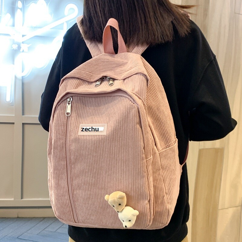 キャンバス　少女　新作　リュックサック　学生　バックパック