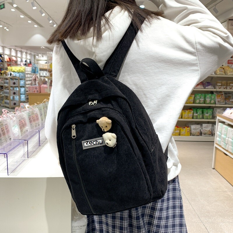 キャンバス　少女　新作　リュックサック　学生　バックパック