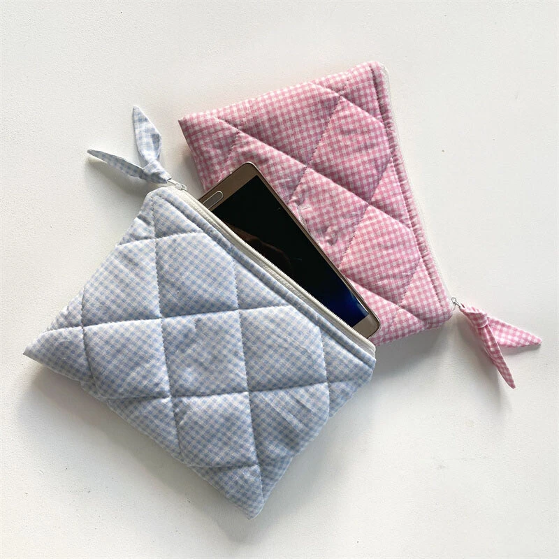 化粧品バッグ 化粧品袋 旅行 メイクアップ ストレージバッグ アクセサリー ジッパー 保管バッグ 女性用 女の子 　チェック