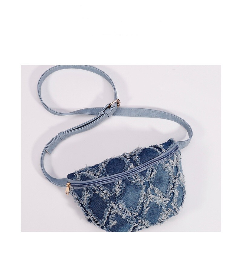 ウエストバッグ ボディバッグ スマホバッグ 斜め掛け アウトドア 自転車バッグ お出かけ フェス　ダメージ加工