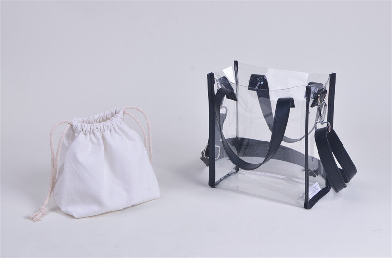 透明　クリア　収納バッグ　旅行　PVC防水バッグ　ショルダーバッグ　工場