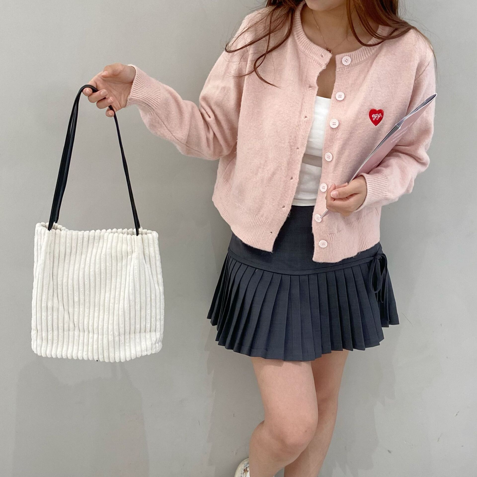 コーデュロイ ヴィンテージ風　レディース　ハンドバッグ　ワンショルダーバッグ