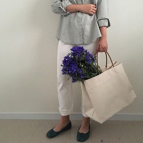 ショッピングバッグ　エコバッグ　綿バッグ　簡単目