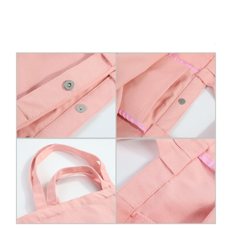 トートバッグ キャンバス　大容量 シンプル マルチポケット トート バッグ 男女兼用 エコバッグ 大きい マザーズバッグ