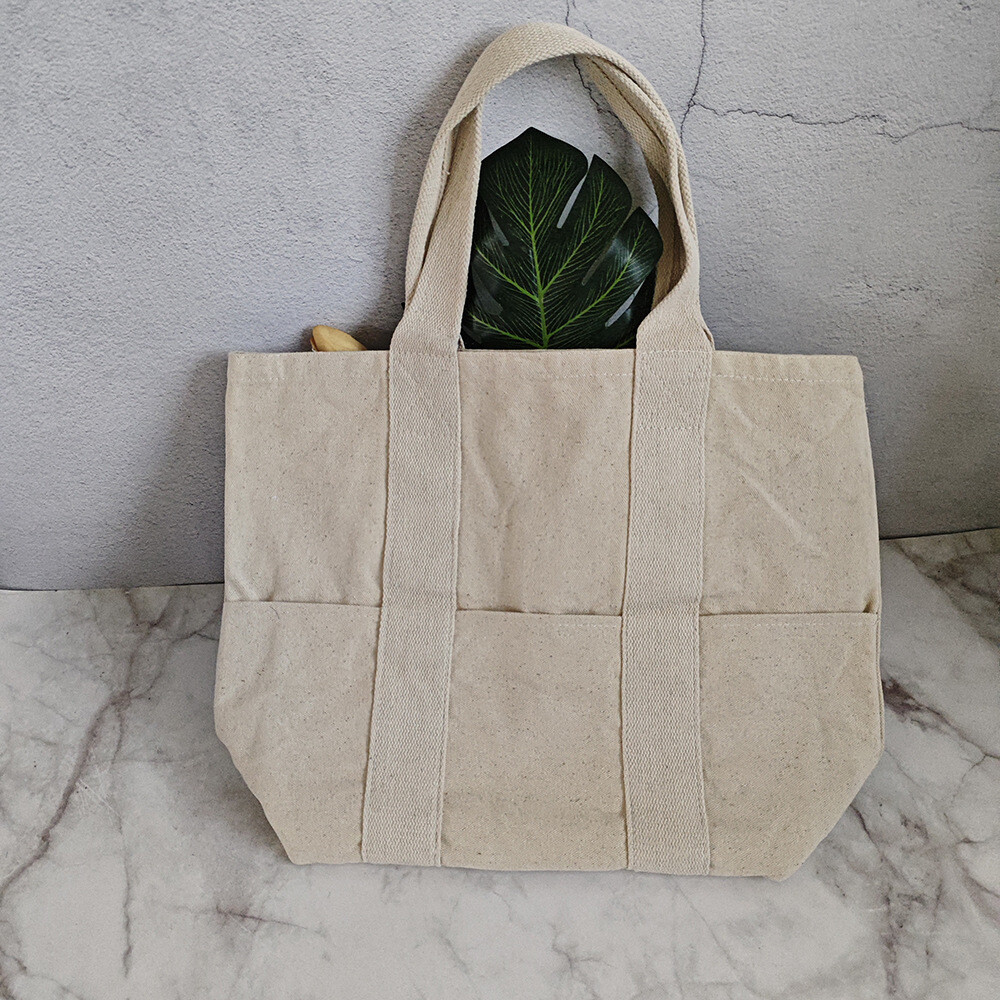 キャンバス　エコバッグ　綿　トート　ハンドバッグ　