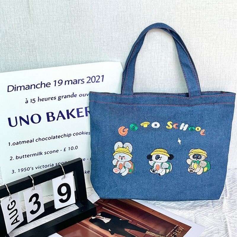 中国バッグメーカー　青島　カバン生産製作製造工場　小物入れ　収納袋　デニムバッグ　多機能