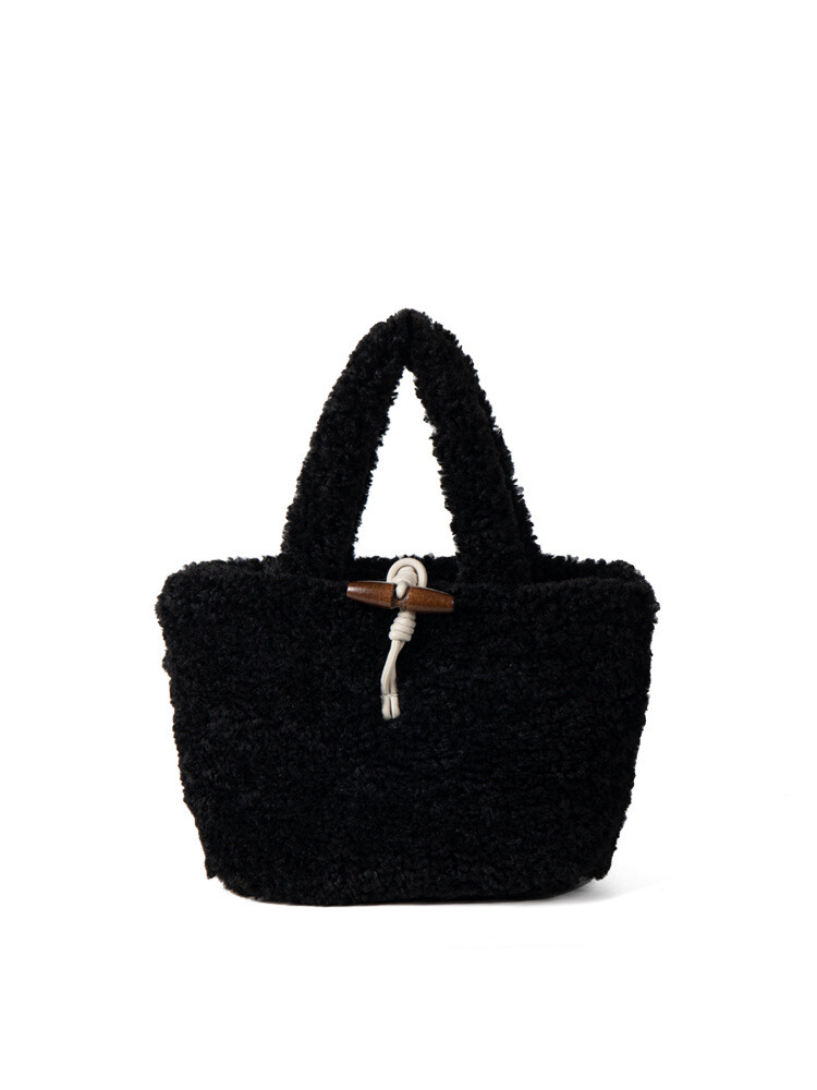 バッグ製造　熟練　職人　ボア　秋冬　レディース　女　手提げ　小さ目　トートバッグ　可愛い