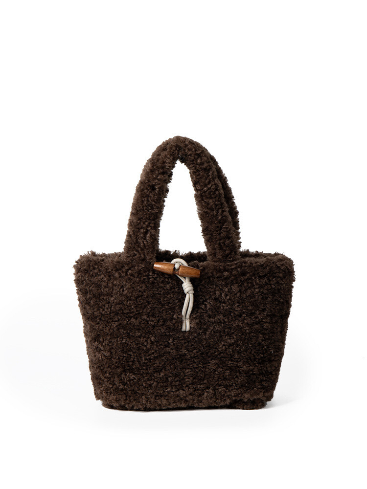 バッグ製造　熟練　職人　ボア　秋冬　レディース　女　手提げ　小さ目　トートバッグ　可愛い