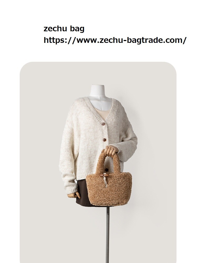 バッグ製造　熟練　職人　ボア　秋冬　レディース　女　手提げ　小さ目　トートバッグ　可愛い