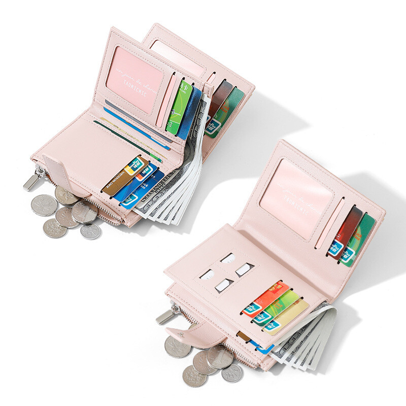 2025新作　大容量　男女問わず　OEMバッグ工場　オリジナル　二つ折り　財布　カードケース