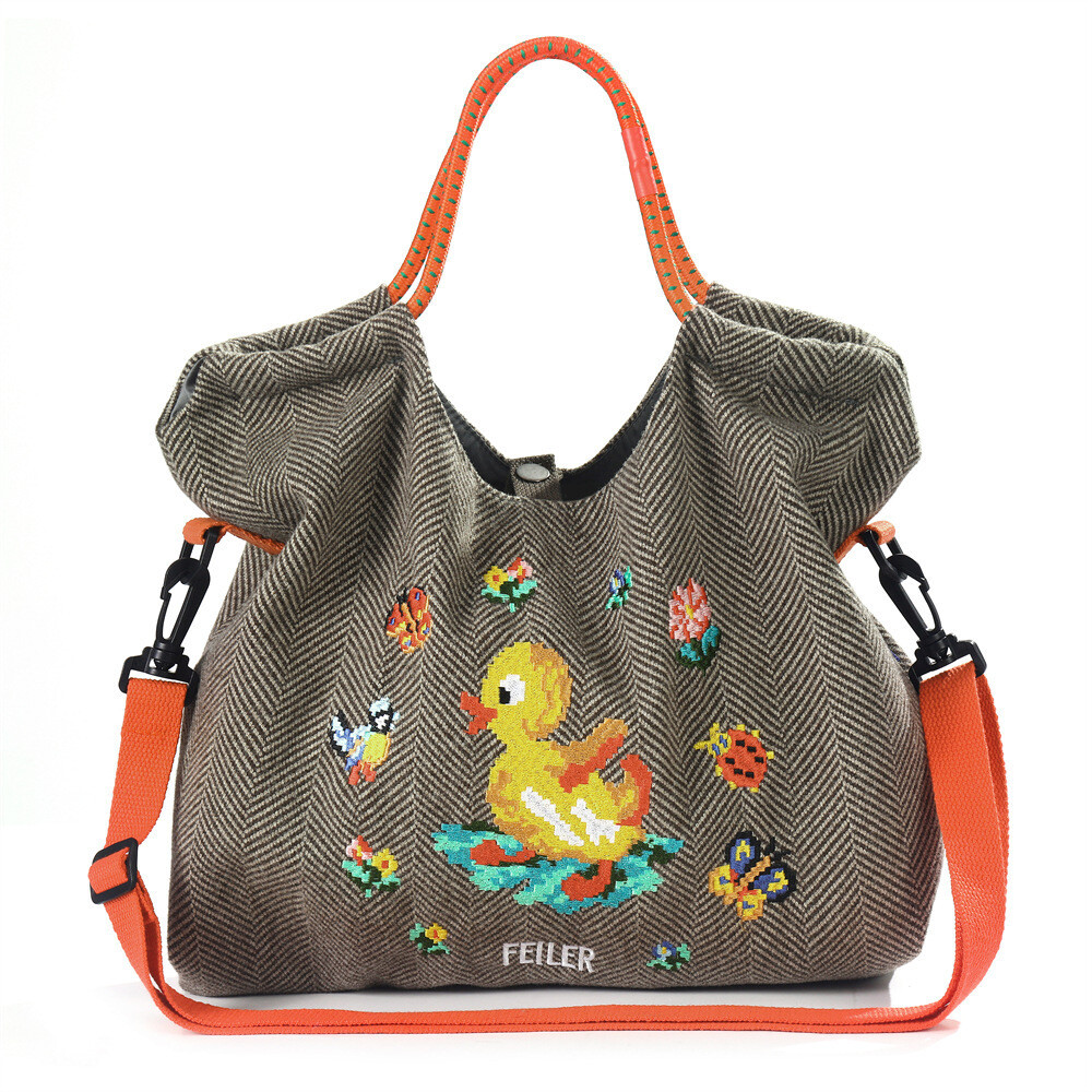 2025SS　夏　大容量　布製　ハンドバッグ　OEM　オリジナルバッグ　製作　鞄　ワンショルダーバッグ