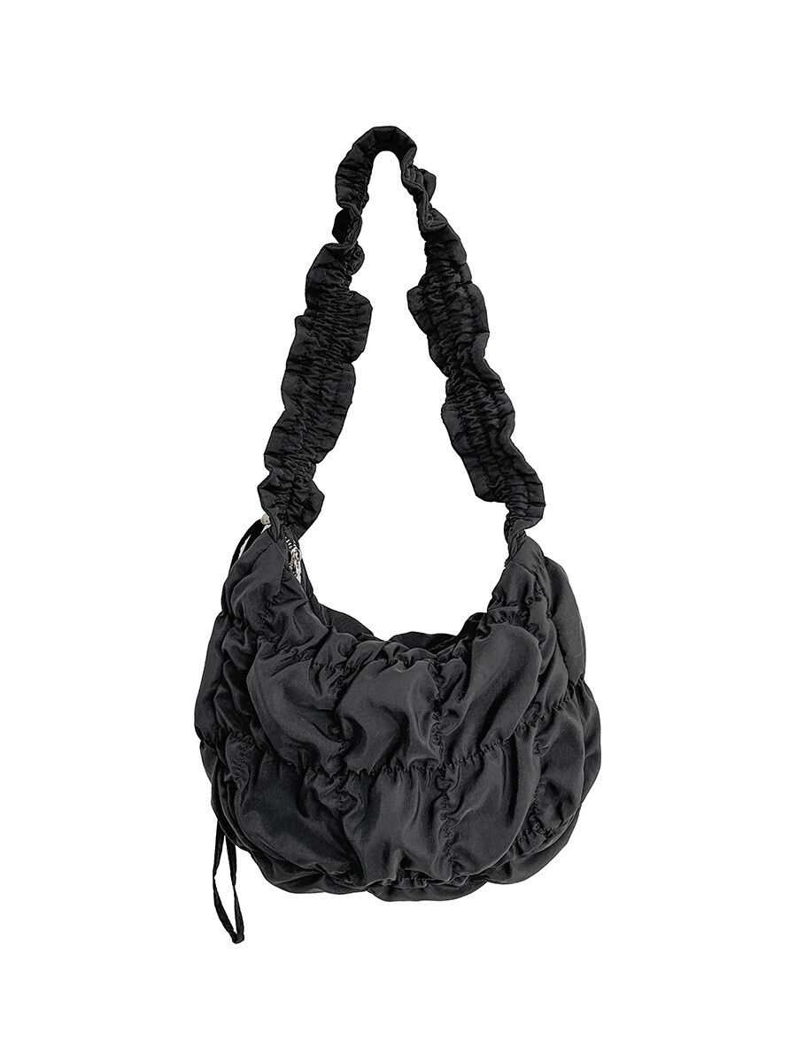 2025　新品　ギャザー　ソリッドカラー　ワンショルダーバッグ　大容量　ナイロン　ギョーザ　OEM　バッグ