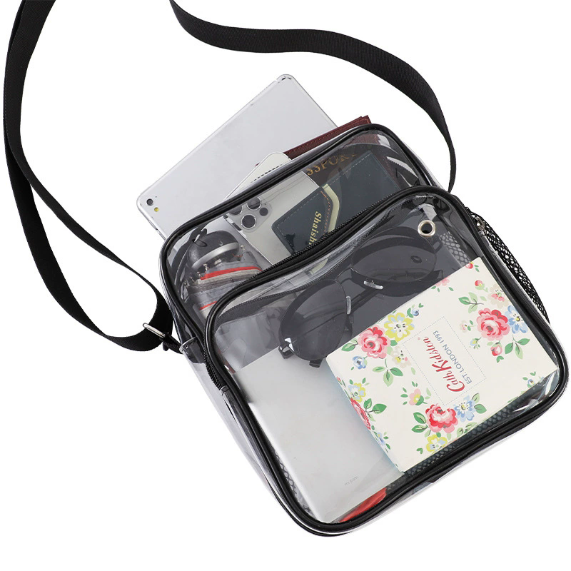 透明　高品質PVC　メンズ　ボディーバッグ　斜め掛け　旅行バッグ