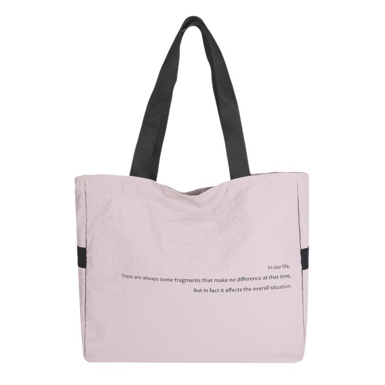 文字プリント　防水　手提げバッグ　ユニセックス　男女問わず　大容量　通勤　カジュアル