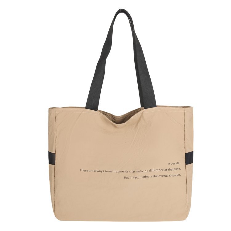 文字プリント　防水　手提げバッグ　ユニセックス　男女問わず　大容量　通勤　カジュアル