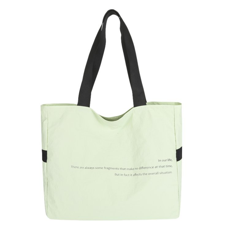 文字プリント　防水　手提げバッグ　ユニセックス　男女問わず　大容量　通勤　カジュアル