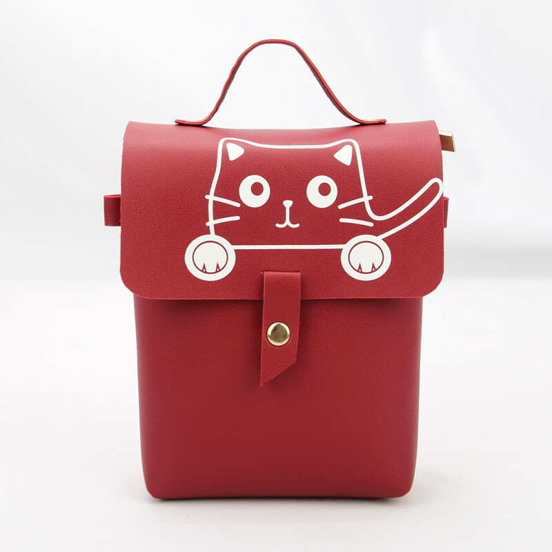 レディースファッション　pu材質　収納袋　可愛い　猫柄　化粧品　グッズ　収納　