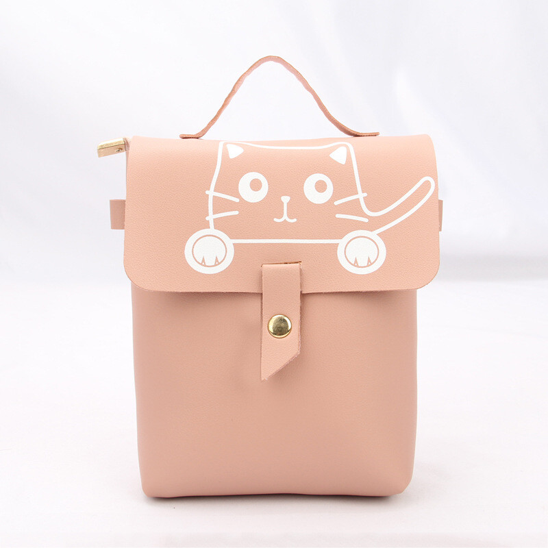 レディースファッション　pu材質　収納袋　可愛い　猫柄　化粧品　グッズ　収納　