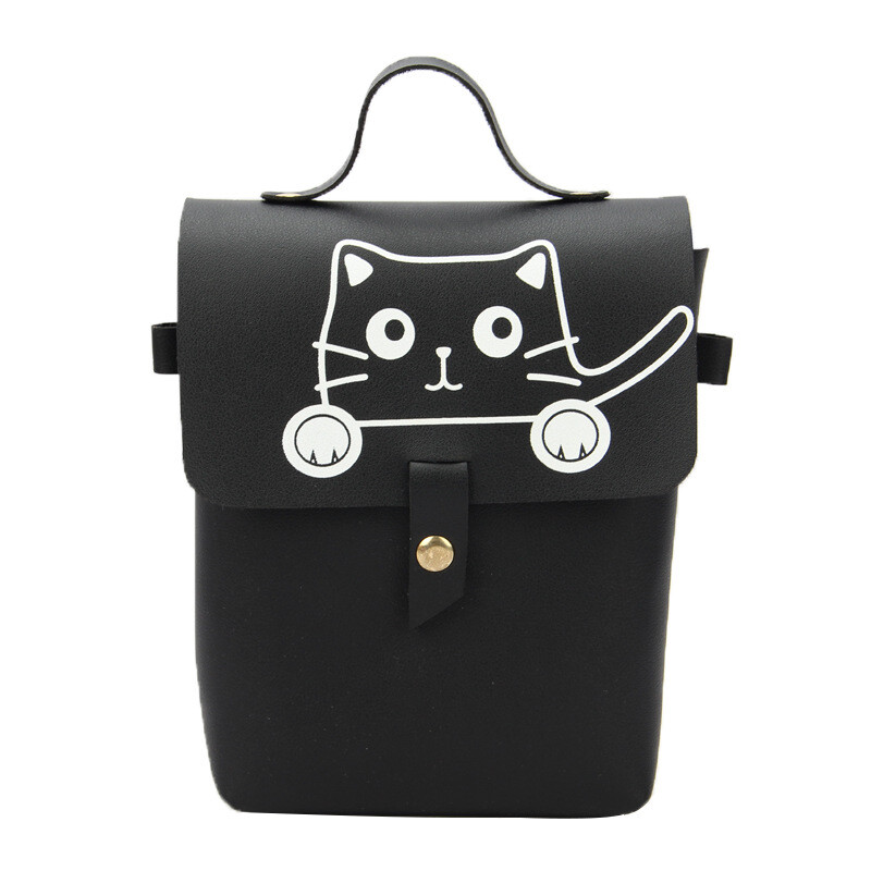 レディースファッション　pu材質　収納袋　可愛い　猫柄　化粧品　グッズ　収納　