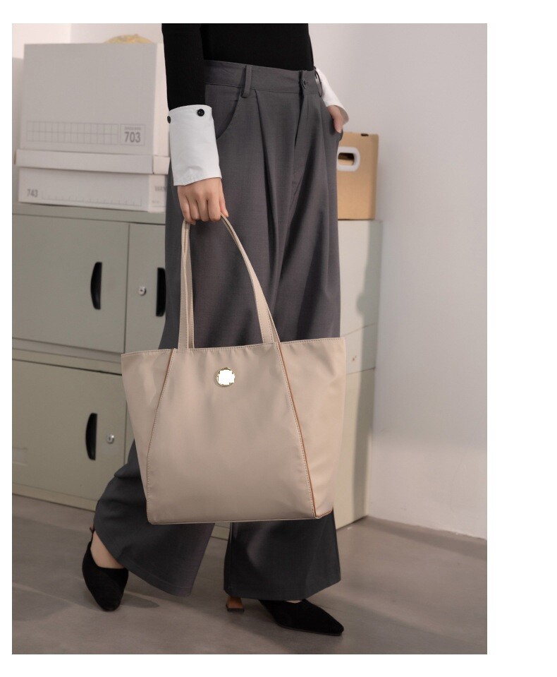 オックスフォード　防水　大容量　レディース　トート　シンプル　通勤　カジュアル　軽量　ショルダーバッグ