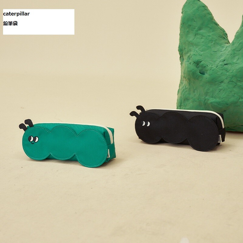 毛虫　形　鉛筆袋　収納袋　化粧品　小物　収納　ソリッドカラー　OEM　バッグ　工場