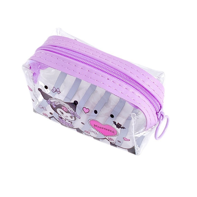 透明　高品質　PVC収納バッグ　ゼリーバッグ　小物入れ　防水　夏　oem　KUROMI