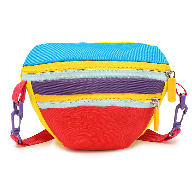 2025年夏の新作！カラフルなカラーリングが特徴のコンパクトな斜めがけバッグ。軽量で使いやすく、アウトドアや日常使いに最適。トレンドを意識した韓国風デザインが魅力です。