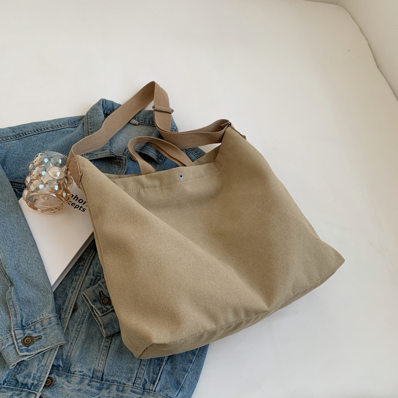 帆布バッグ レディース 2025新作 シンプル カジュアル 大容量 ショルダーバッグ 汎用 通勤 通学 斜めがけバッグ おしゃれ