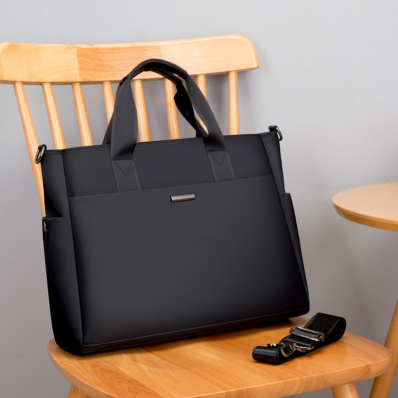 男性用ブリーフケース、オーダーメイド書類鞄、水筒ポケット付き、書類バッグ、手提げバッグ、会議用バッグ