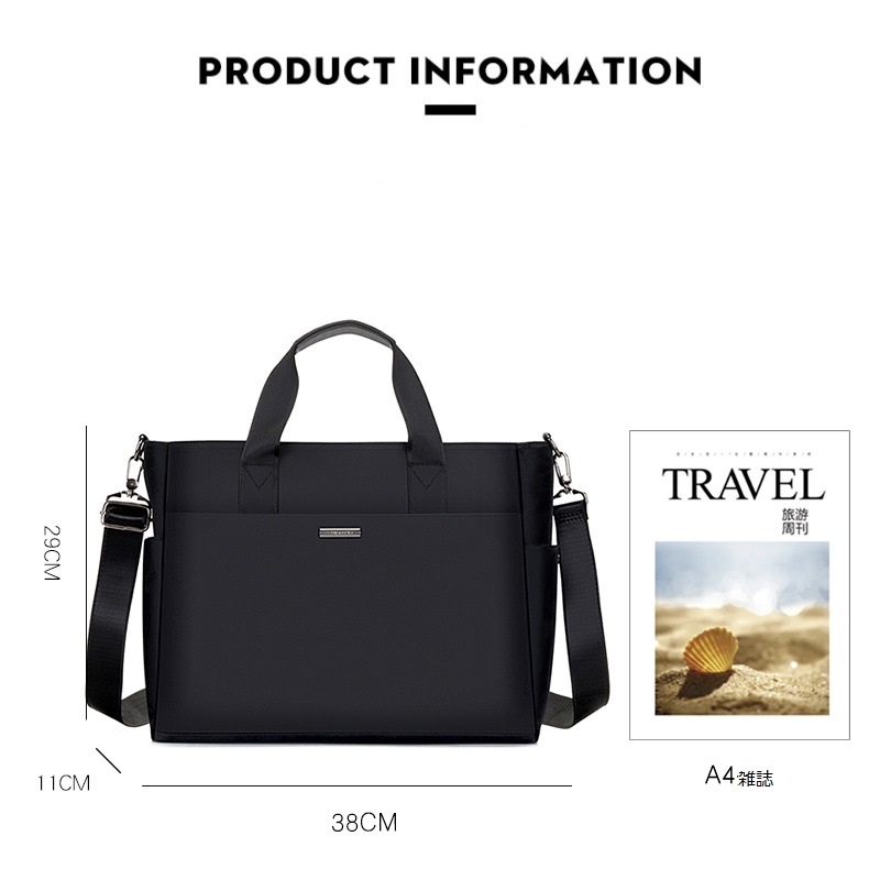 男性用ブリーフケース、オーダーメイド書類鞄、水筒ポケット付き、書類バッグ、手提げバッグ、会議用バッグ