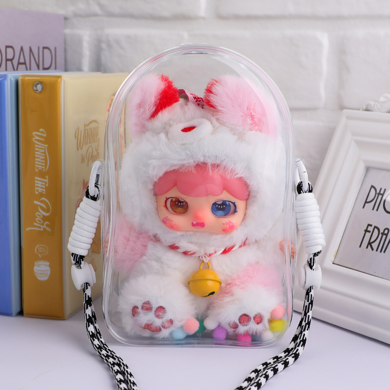 散歩ケース 透明PVC 防塵収納カバー ショルダーストラップ付き「冬の楽章」デザイン