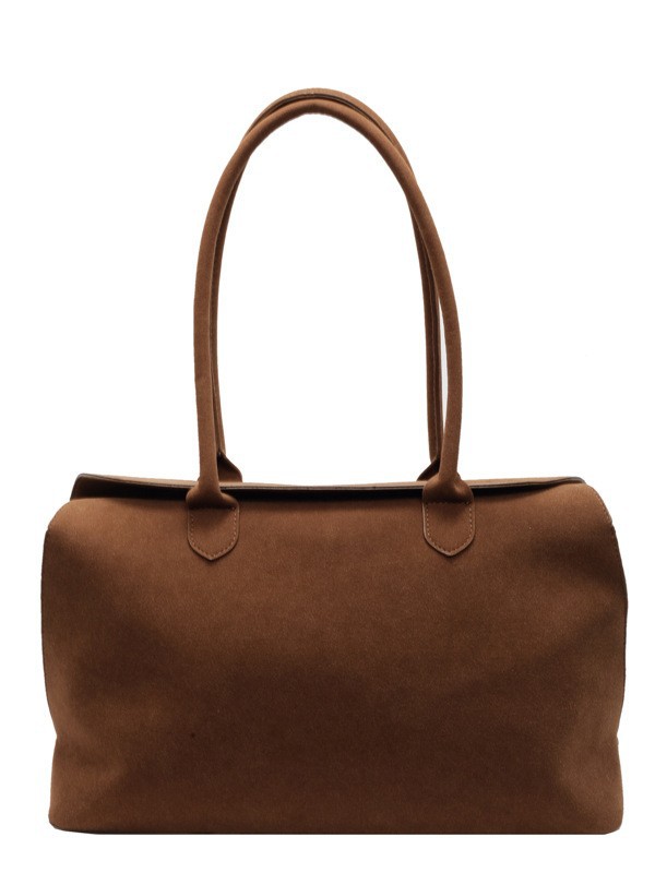 秋冬季のヴィンテージ風なスエード素材の大容量レディースバッグ  通勤に便利なマルチウェイショルダーバッグ 手提げトートバッグ