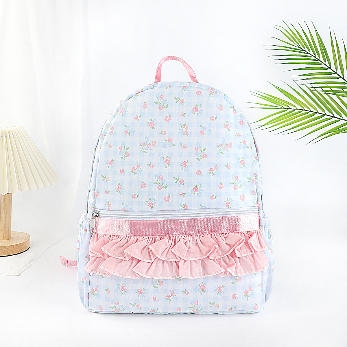 2025売れ筋クロスボードスクールバッグ 中学生大学生 小花柄デザイン 大容量 高校生 リュック　バックパック