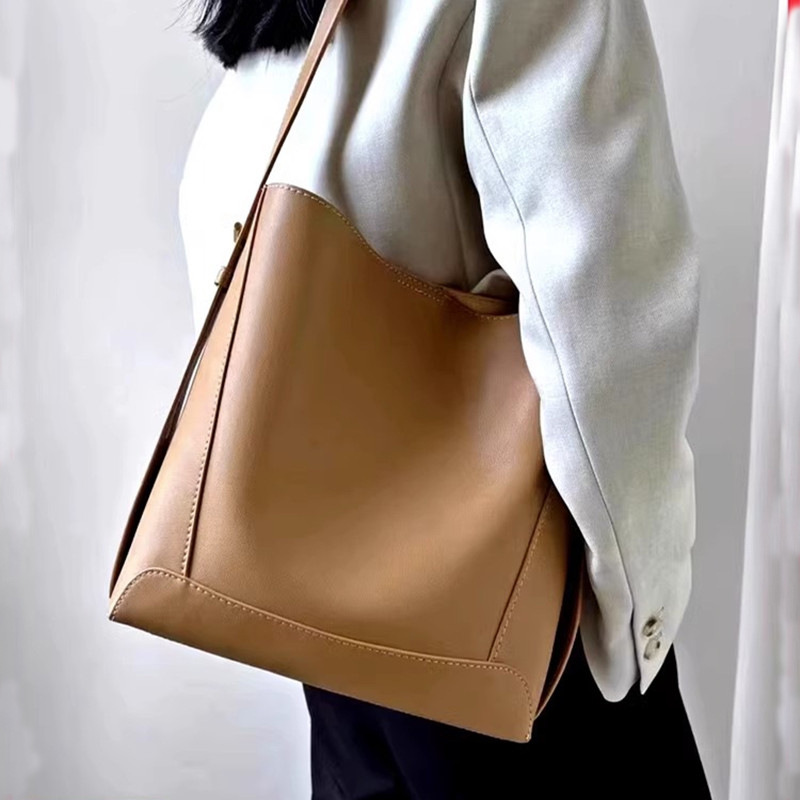 バケットバッグ レディース 大容量 2025新作 トートバッグ ソフトレザー 手提げ ショルダーバッグ 通勤