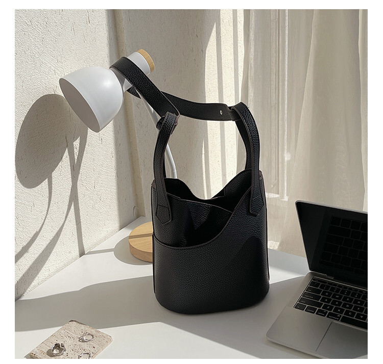 韓国風バッグ レディース ショルダーバッグ/斜め掛けバッグ 大容量 女性用 トートバッグ 調PUバケツバッグ