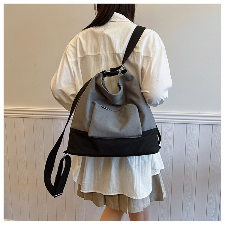 2025年新作ショルダーバッグ レディースバッグ トレンディで多用途 シンプルおしゃれ 手提げ/斜め掛け/リュック兼用デニムバッグ