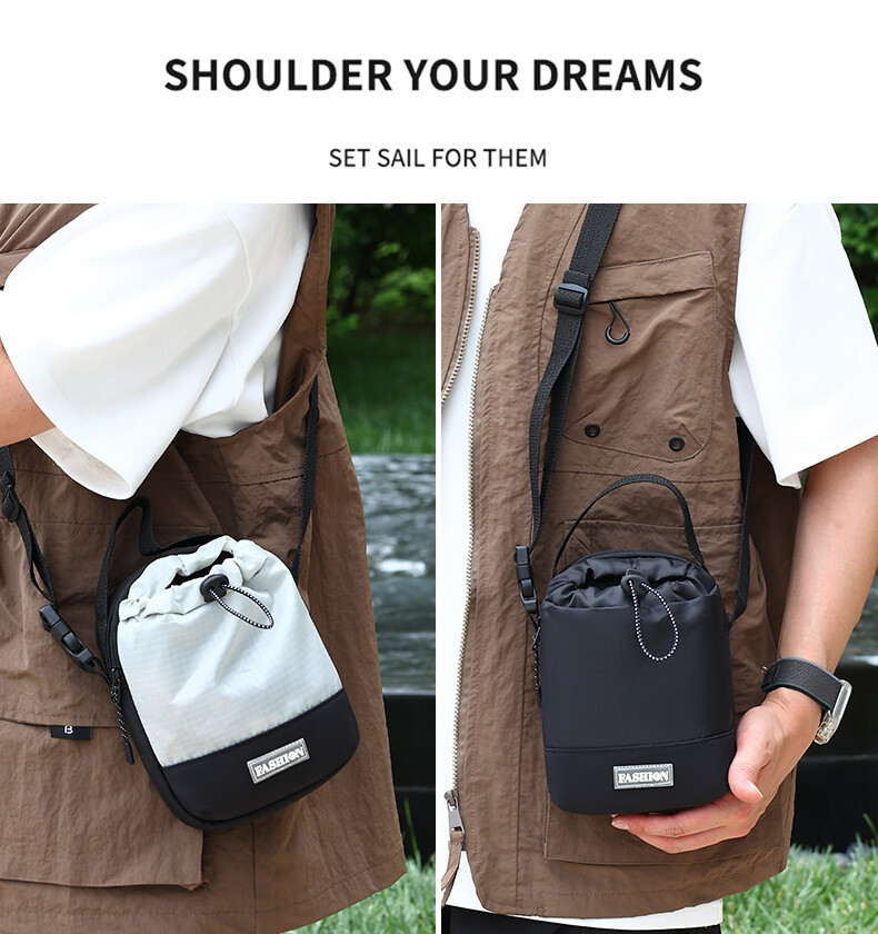 多機能 アウトドア 水筒ケース付き 大容量 軽量 カジュアル ショルダーバッグ 男女兼用 携帯性抜群 手持ち/斜め掛け 両用