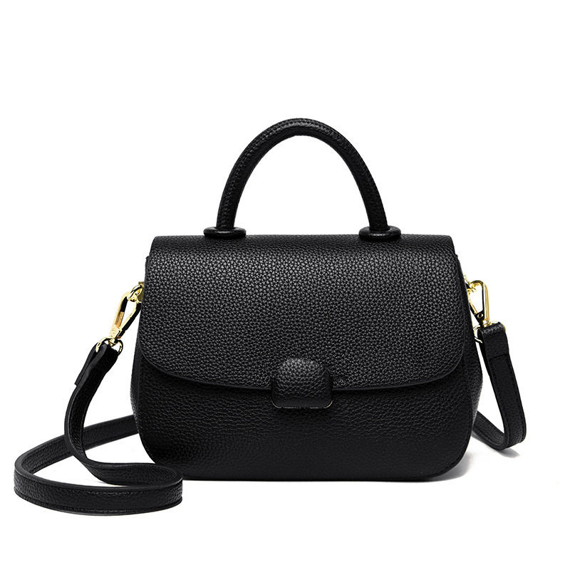 2026年新作純色シンプルデザインの女性用バッグ、ソフトレザー風素材、斜め掛け/韓国風/大容量/ハンドバッグ/ショルダーバッグ