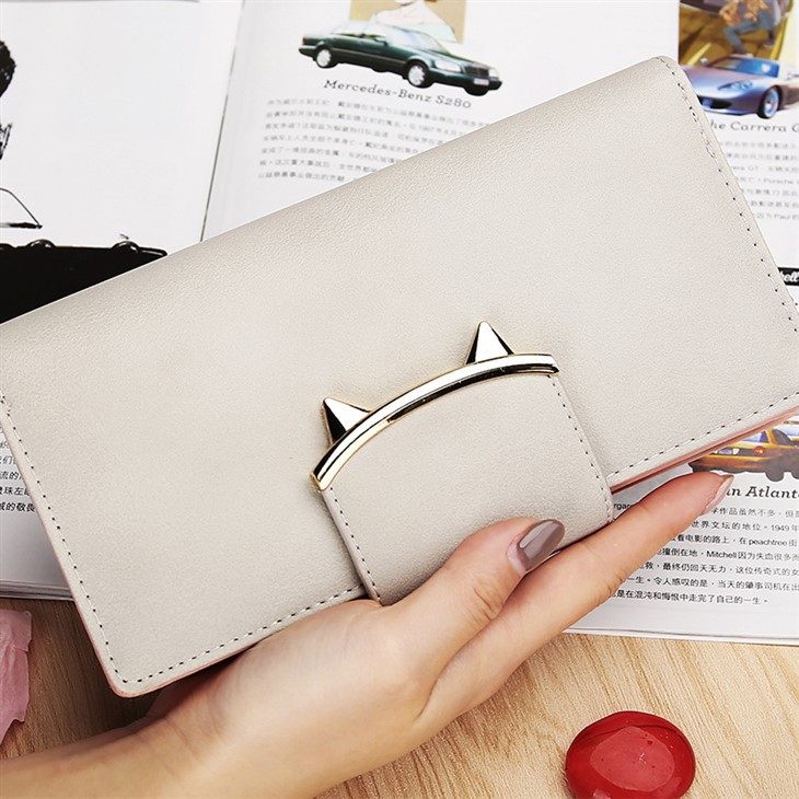 長財布レディース 猫耳 開閉 可愛い