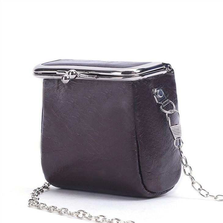 本革牛革 がま口小銭入れ 小物 財布 ヴィンテージ ショルダー手提げ ちょっとだけ出掛け