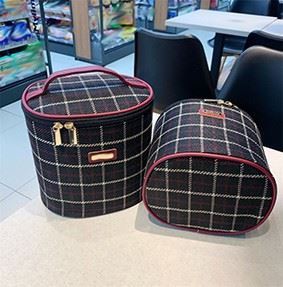 円筒メイクポーチ化粧品収納バッグ