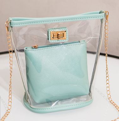 夏新作透明ｐｖｃショルダーバッグ欧米風人気大容量バケットバッグ