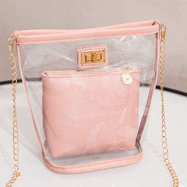 夏新作透明ｐｖｃショルダーバッグ欧米風人気大容量バケットバッグ