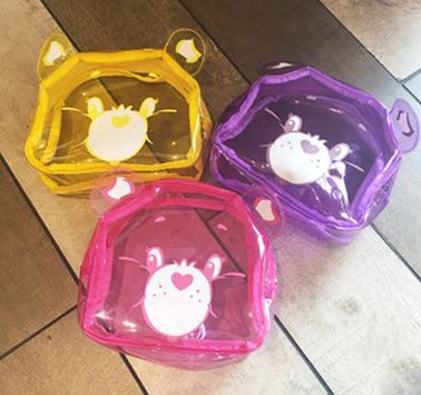 可愛い日本少女風収納バッグ透明pvc化粧ポーチ